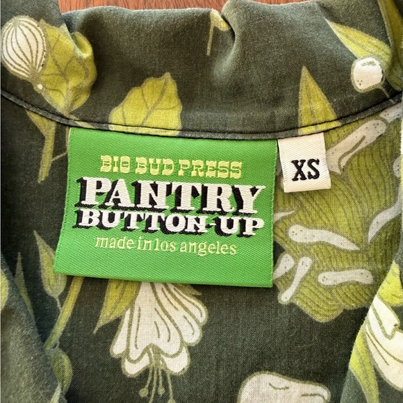 Big Bud Press Olive Floral Shirt - Picture 2 of 4